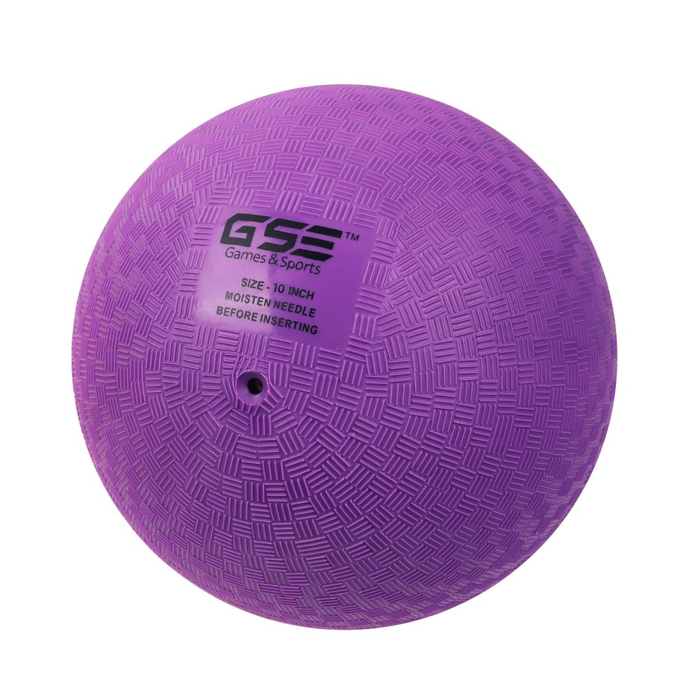 GSE Games & Sports Expert 10-Inch Purple Inflatable Playground Ball, Kickball, Bouncy Dodge Ball, Handball for Kids/Adults, Perfect for Recess Ball Games, Gym, Yoga, Schools Sports Activities