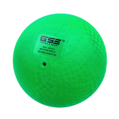 GSE Games & Sports Expert 10-Inch Green Inflatable Playground Ball, Kickball, Bouncy Dodge Ball, Handball for Kids/Adults, Perfect for Recess Ball Games, Gym, Yoga, Schools Sports Activities