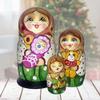 Little Baby-Girl 3-Nest Matreshka Wooden Nesting Dolls Set - 14730G by G.DeBrekht view 2