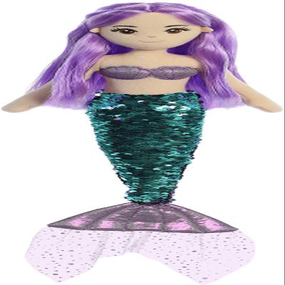 Aurora Enchanting Sea Sparkles Sequin Sparkles Jenna Stuffed Doll - Imaginative Play with Magical Companions - Perfect for Kid's Birthdays and Celebrations - Green 18 Inches