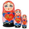 I Miss You Dad 3-Nest Matreshka Wooden Nesting Dolls Set - 14705 by G.DeBrekht view 1