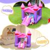 Doctor Dolphin Bounce House, Inflatable Pink Bounce House for Kids 3-6, Bounce House with Slide for Big Kids, Inflatable Bouncy House Bouncy Castle with Blower view 2
