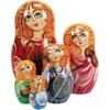 Russian 5 Piece Music Angel Nested Doll Set Matryoshka Wooden Stacking Nested Dolls Wooden Handmade Toys Gift for Children Christmas Mothers Day Birthday Home Decor Wishing Gift 130110 view 1