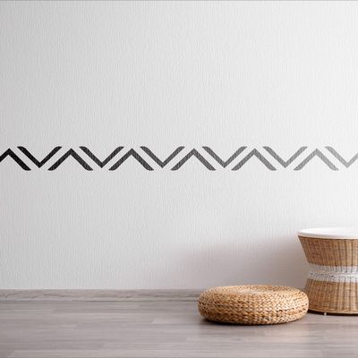 Pinkipo, Pack of 2, Anatolia Rug Running Water I - Border Wall Stencil Modern Wall Stencils for Painting - Wall Stencils Pattern, Pinkipo