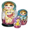 Friendship Teddy Bear 3-Nest Matreshka Wooden Nesting Dolls Set - 14733 by G.DeBrekht view 1