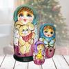 Friendship Teddy Bear 3-Nest Matreshka Wooden Nesting Dolls Set - 14733 by G.DeBrekht view 2