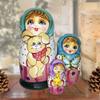 Friendship Teddy Bear 3-Nest Matreshka Wooden Nesting Dolls Set - 14733 by G.DeBrekht view 4