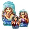 Love Swans 3-Nest Matreshka Wooden Nesting Dolls Set, Coastal - 14722 by G.DeBrekht view 1