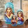 Love Swans 3-Nest Matreshka Wooden Nesting Dolls Set, Coastal - 14722 by G.DeBrekht view 4