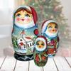 Showgirl Cathedral 3-Nest Matreshka Wooden Nesting Dolls Set - 14734 by G.DeBrekht view 2