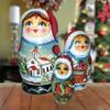 Showgirl Cathedral 3-Nest Matreshka Wooden Nesting Dolls Set - 14734 by G.DeBrekht view 3