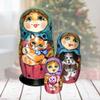 Friendship Cat and Dog 3-Nest Matreshka Wooden Nesting Dolls Set - 14732 by view 2