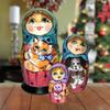 Friendship Cat and Dog 3-Nest Matreshka Wooden Nesting Dolls Set - 14732 by view 3