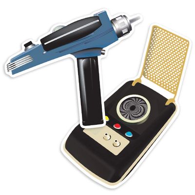 Popfunk Star Trek Phaser and Communicator Collectible Stickers