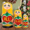 Authentic All You Need is Love Sentiment Gift Three-Nest Doll by G.DeBrekht view 3