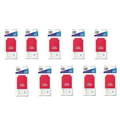10 Packs Ultimate Guard Red Card Dividers (10) Standard Size Display Case