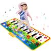 Piano Mat - 53" x 23" Musical Mat 8 Animals Sounds Dance Mat for Kids Touch Play Dancing Mat Toy Gifts for 1 2 3 4 5 6 Year Old Girls Boys view 1