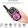 Huaker Kids Walkie Talkies,3 Pack 22 Channels 2 Way Radio Toy with Flashlight and LCD Screen,3KM Range Walkie Talkies for Kids Outside Adventures, Camping, Hiking view 4