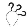 STOBOK Question Mark Headband Party Hair Hoop Novelty Headwear Hair Band Party hat Costume Favors Supplies (Black) view 1