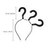 STOBOK Question Mark Headband Party Hair Hoop Novelty Headwear Hair Band Party hat Costume Favors Supplies (Black) view 2