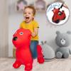 Jamara 460454 - Bouncy Animal Dog Red with Pump - Promotes Balance and Motor Skills, Animal Ears as A Support, Robust, Easy-Care, Up to 50 kg view 2