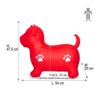Jamara 460454 - Bouncy Animal Dog Red with Pump - Promotes Balance and Motor Skills, Animal Ears as A Support, Robust, Easy-Care, Up to 50 kg view 3