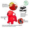 Jamara 460454 - Bouncy Animal Dog Red with Pump - Promotes Balance and Motor Skills, Animal Ears as A Support, Robust, Easy-Care, Up to 50 kg view 4
