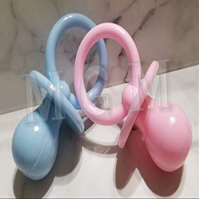 2.5" Acrylic Jumbo Blue Solid Baby Pacifier Baby Shower Favors - 48 Pieces