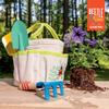 Beetle & Bee Kids Garden Tote Kit  Durable, Easy-to-Clean Gardening Tools Set - Includes Canvas Tote Bag, Hand Rake, Shovel & Trowel - Perfect Toddler Gardening Set view 4