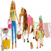 Barbie Playset and Chelsea Blonde Dolls, 2 Horses with Bobbling Heads and 15+ Toy Accessories That Include Corral Fencing, Feeding, Grooming, Nurturing and Horseback Riding Pieces, 3Y+ view 1