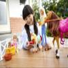 Barbie Playset and Chelsea Blonde Dolls, 2 Horses with Bobbling Heads and 15+ Toy Accessories That Include Corral Fencing, Feeding, Grooming, Nurturing and Horseback Riding Pieces, 3Y+ view 2
