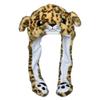 JOYHY Kids Adults Plush Hat Ear Moving Ear Flap Hat With Paw Brown Leopard view 1