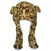 JOYHY Kids Adults Plush Hat Ear Moving Ear Flap Hat With Paw Brown Leopard view 2