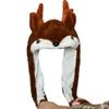JOYHY Kids Adults Plush Hat Ear Moving Ear Flap Hat with Paw Brown Reindeer view 3