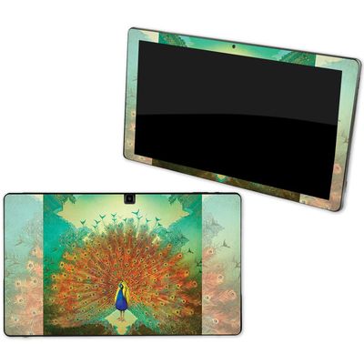 MightySkins Skin Compatible with NuVision Supreme 1001 Tablet - Pretty Peacock | Protective, Durable, and Unique Vinyl Decal wrap Cover | Easy to Apply, Remove, and Change Styles | Made in The USA