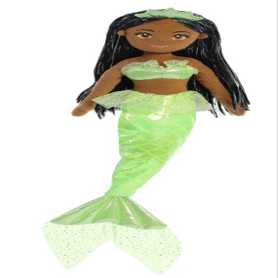 Aurora Enchanting Sea Sparkles Princess Sparkles Ella Stuffed Doll - Imaginative Play with Magical Companions - Perfect for Kid's Birthdays and Celebrations - Green 18 Inches