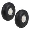 uxcell Tire and Wheel Sets for RC Airplane,PU Sponge Tire with Plastic Hub,2.25" 2pcs view 1