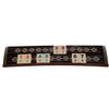 Helena Wood Art Wooden Mosaic Inlaid Oval Rummy Game Set - Wooden Rummy Cube Black veneered view 4