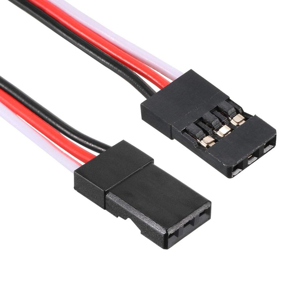 uxcell 5Pcs 22CM 3-Pin Male to Male Lead Servo Extension Cable Cord Connectors, 22AWG 60-Cores Wire for RC Futaba JR Servo