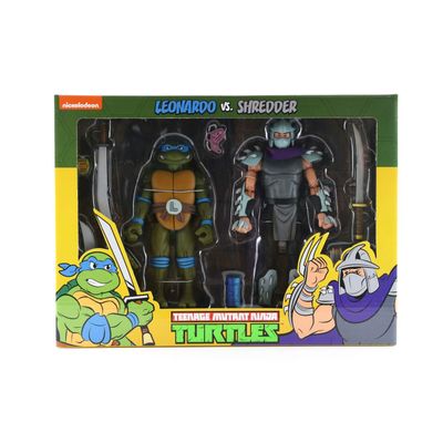 NECA Leonardo vs Shredder Action Figure 2-Pack Teenage Mutant Ninja Turtles Cartoon Version TMNT