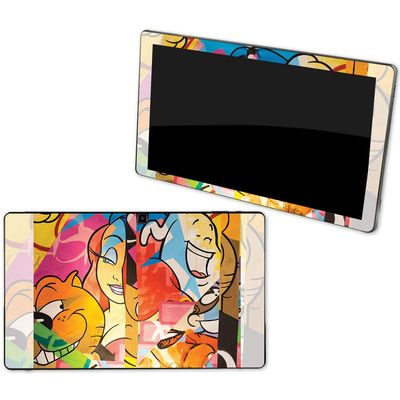 MightySkins Skin Compatible with NuVision Supreme 1001 Tablet - Cartoon Smiles | Protective, Durable, and Unique Vinyl Decal wrap Cover | Easy to Apply, Remove, and Change Styles | Made in The USA