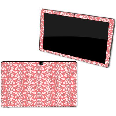 MightySkins Skin Compatible with NuVision Supreme 1001 Tablet - Coral Damask | Protective, Durable, and Unique Vinyl Decal wrap Cover | Easy to Apply, Remove, and Change Styles | Made in The USA