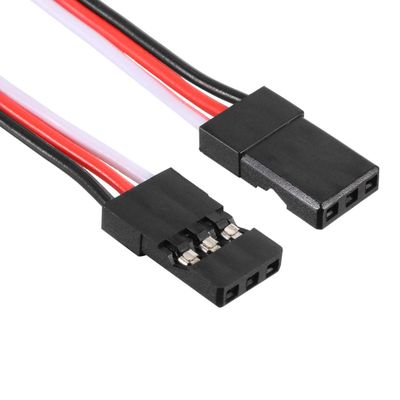 uxcell 10Pcs 18CM 3-Pin Male to Male Lead Servo Extension Cable Cord Connectors, 26AWG 30-Cores Wire for RC Futaba JR Servo