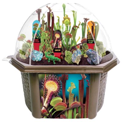 Toys by Nature Biosphere Carnivorous Creatures Terrarium Starter Kit with Complete Supplies to Grow Meat-Eating Plants! Ideal for Indoor Home Plant and Creative Displays
