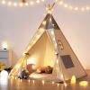 besrey Teepee Tent for Kids with Light & Mat, Toddler Tents Indoor Play Tent Playhouse, Toddler Tipi Cotton, tee Pee Tents for Kids Indoor, Boys & Girls Teepee,Children Room Playhouse view 1