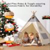 besrey Teepee Tent for Kids with Light & Mat, Toddler Tents Indoor Play Tent Playhouse, Toddler Tipi Cotton, tee Pee Tents for Kids Indoor, Boys & Girls Teepee,Children Room Playhouse view 2