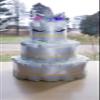 3 Tier Diaper Cake Unicorn Diaper Cake - Sleepy Unicorn Baby Shower - Rainbow Diaper Cake - Pastel Rainbow (Gold and Silver Options) view 3