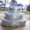 3 Tier Diaper Cake Unicorn Diaper Cake - Sleepy Unicorn Baby Shower - Rainbow Diaper Cake - Pastel Rainbow (Gold and Silver Options) view 4