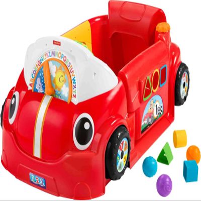 Fisher-Price Baby Toy Laugh & Learn Crawl Around Car Red Activity Center with Educational Music & Lights for Infants Ages 6+ Months (Amazon Exclusive)