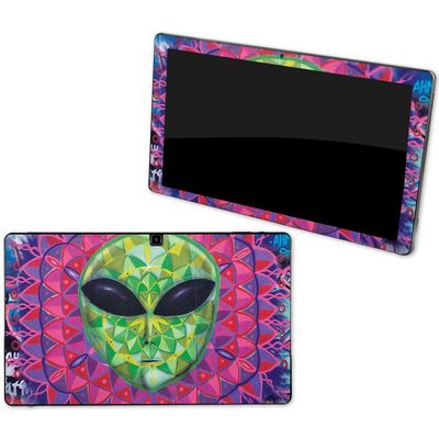 MightySkins Skin Compatible with NuVision Supreme 1001 Tablet - Geometric Alien | Protective, Durable, and Unique Vinyl Decal wrap Cover | Easy to Apply, Remove, and Change Styles | Made in The USA